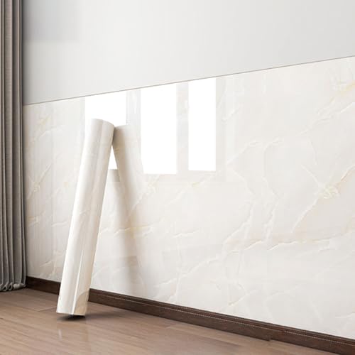ByteRunning Paneles de Pared con diseño de mármol,Papel Tapiz Autoadhesivo de mármol Impermeable,Paneles de Techo Autoadhesivo de PVC,Fácil de Limpiar,para Muro Y Techos,Fondos De TV,Oficinas