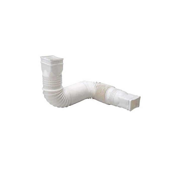 Buy White Flex Drain Splash Block Downspout Extension Plastic Flexible