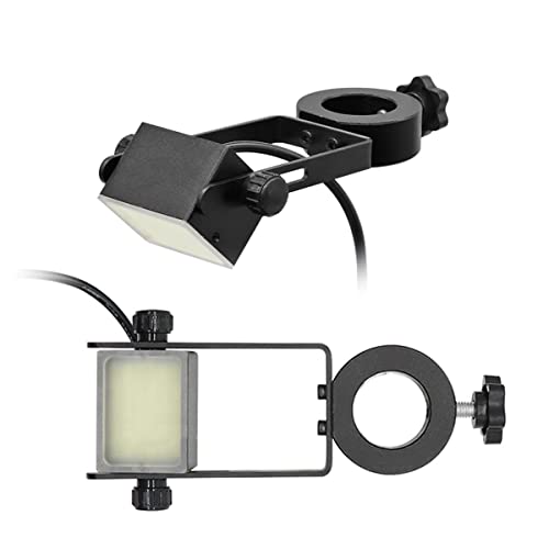顕微鏡観察 ビデオ実体顕微鏡イルミネーター用調節可能な LED スクエアランプ PVC ディフューザー付き工業用サイドビジョン光源 25mm 32mm(32mm)