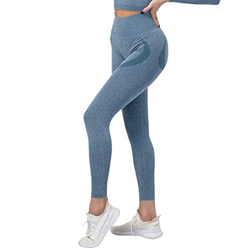 Bell Bottom Yoga Pants For Women Plus Size Drying Fitting And Hips Pants Lifting Women's Five Tops And Pants For Women Blue #TOP1