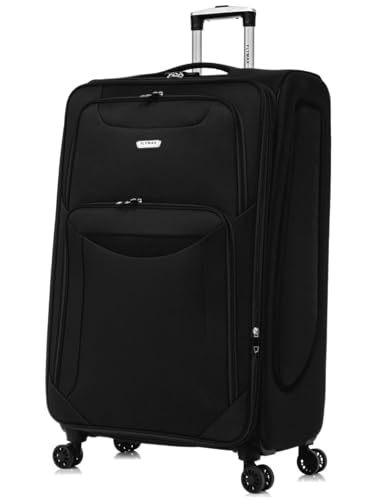 FLYMAX 32' Extra Large Super Lightweight 4 Wheel Suitcase Luggage Expandable with Wheels Black