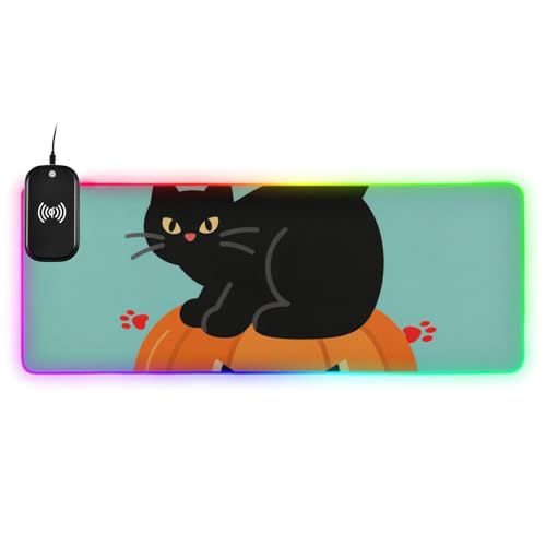 Tapis de souris lumineux de jeu Halloween grand modèle idée cadeau originale pour geek et gamer