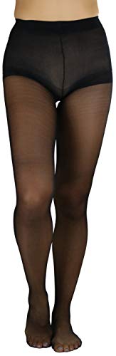 Image of ToBeInStyle Women's Classic Cuban Heel Contrast Backseam Sheers Pantyhose