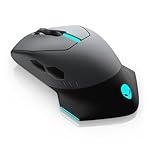 Alienware Wired/Wireless Gaming Mouse AW610M: 16000 DPI Optical Sensor - 350 Hour Rechargeable Battery, 7 Buttons, 3-ZONE 16.8m AlienFX RGB Lighting, Edge-Free Design, Ergonomic, Dark Side of the Moon