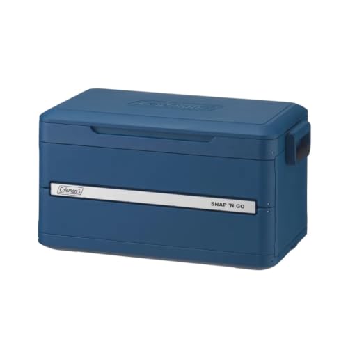 Image of Coleman Snap 'N Go 35-Quart Collapsible Hard Cooler, Portable Hard-Sided Cooler with Waterproof Removable Liner, Spacing-Saving & Quick Set Up, 48 Hours Cold, Sapphire Blue