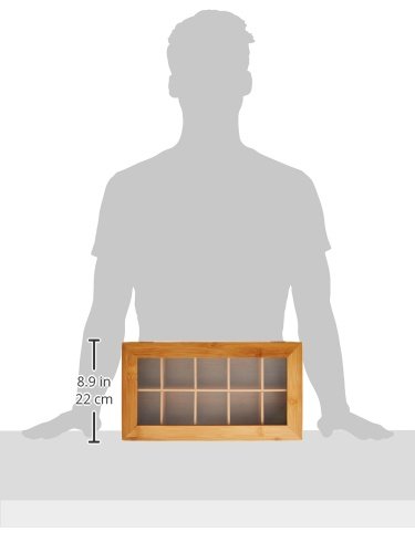 Foto von Kesper Teebox mit 10 Fächer Bambus braun, Maße: 36 x 20 x 9cm, 58901