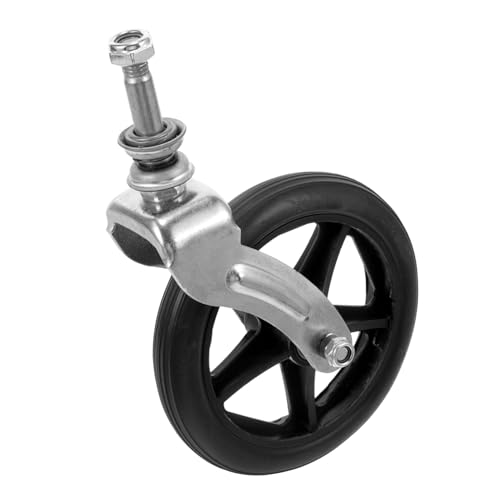 FRCOLOR 1 Set Rubber Wheelchair Front Wheels with Brackets Wheelchair Bearings Wheelchair Wheels Steel Pipe Wheelchair Wheels with Bracket