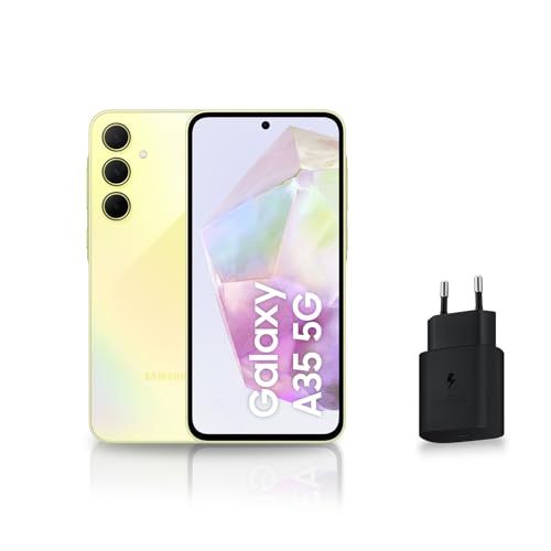 Samsung Galaxy A35 5G smartphone Android 256 Go Lime avec son chargeur 25W