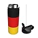German flag Print Flask Stainless Steel Water Bottle with Straw 18OZ FOR Outdoor Gym Commute