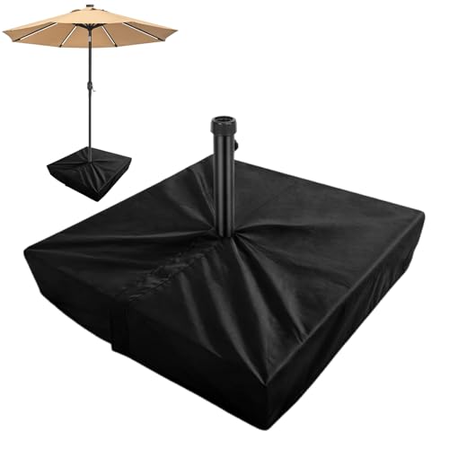 MFYOUPK Funda para base de paraguas, cuadrada, anti-UV, funda ajustable, portátil, impermeable, tela Oxford 600D para jardín, picnic, playa, mercado, terraza