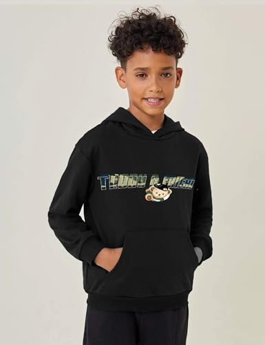 Image of Arshiner Unisex Kids Soft Pullover Hooded Sweatshirt with Pocket Basic Hoodies Sportswear Age 4-13 Years