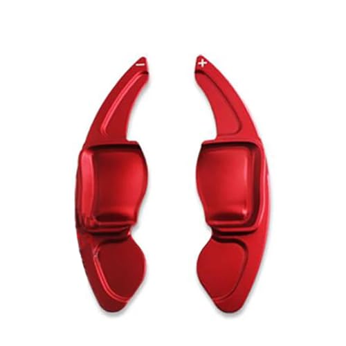 �V�t�g�p�h���G�N�X�e���V���� Compatible With Skoda For Octavia A7 MK3 5E RS VRS For Superb B8�Ԃ̃X�e�A�����O�z�C�[���̃V�t�g�p�h���g���V�t�^�[�X�e�b�J�[�M�A(Red)