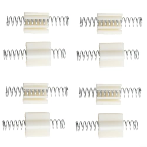 Kit de Herrajes para Puerta Plegable Bifold, Resorte para Puerta, Hardware de Nylon y Metal para Reparación de Clóset, Blanco, 8 Piezas miniatura 7