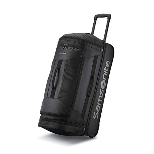 Samsonite Andante 2 Wheeled Duffel Bag – 28-Inch Durable Rolling Luggage with Inline Skate Wheels, Push-Button Handle & Spacious Compartments – Travel-Friendly and Lightweight – All Black