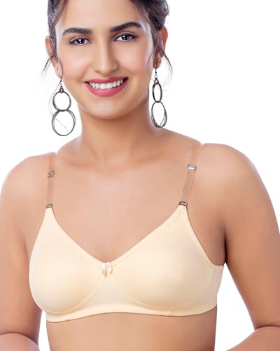 Image of Brida Breathable Cotton Non-Padded Transparent Bra - Comfortable, Stylish, and Lightweight Lingerie for Women - Monica