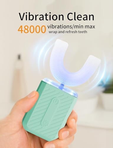 Image of U-Shaped Electric Toothbrush for Adults, Electric Toothbrush with IPX7 Waterproof, ultrasonic Toothbrush with 4 Clean Modes & 3 Light Modes