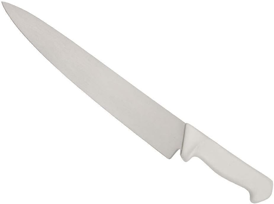 Vacmaster ARY Value Grip 12" Cook’s Knife with White Polypropylene Handle ZWP8012
