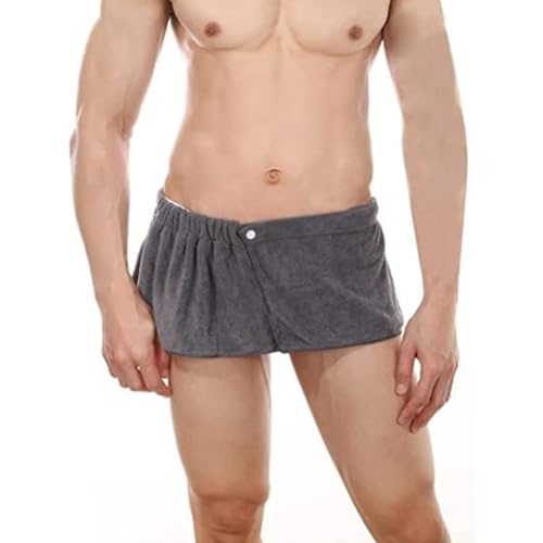 YumSur Herren Badetuch,Saunakilt Herren Saunatuch Saunahandtuch Baumwolle mit Klettverschluss - schnelltrocknende Mikrofaser (Short)