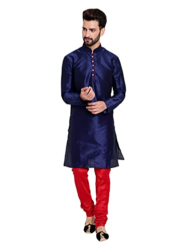 Image of HUZUR Mens Silk 6 Loop Kurta Pajama