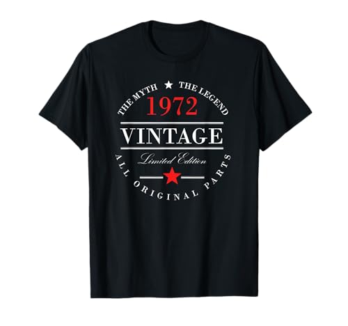 Vintage 1972 Original 53 Cumpleaños 53 Años Hombre Mujer Camiseta