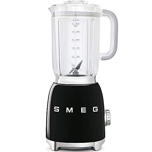 Smeg BLF01BLEU Mixer, schwarz & TSF01BLEU Toaster 2 Scheiben, schwarz – Bild 3