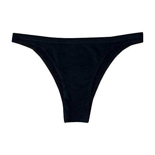 Calcinha Tanga Microfibra sem Costura, She, Feminino, Preto, M