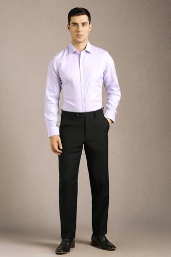 Image of Louis Philippe Men's Regular Fit Easy to Iron Everyday wear Premium Cotton Full Sleeve Solid Formal Shirt