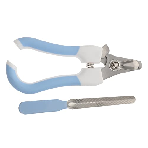 BESTonZON 1 Set Pet Nail Clipper Ergonomic Dog Toenail Clippers with Nail File Durable Household Pet Clipper for Cats and Dogs Comfortable Non Slip Grip for All Breeds