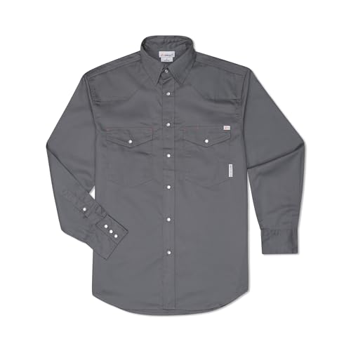 Amazon.com: Rasco FR Lightweight Snap Shirt - Gray: Clothing
