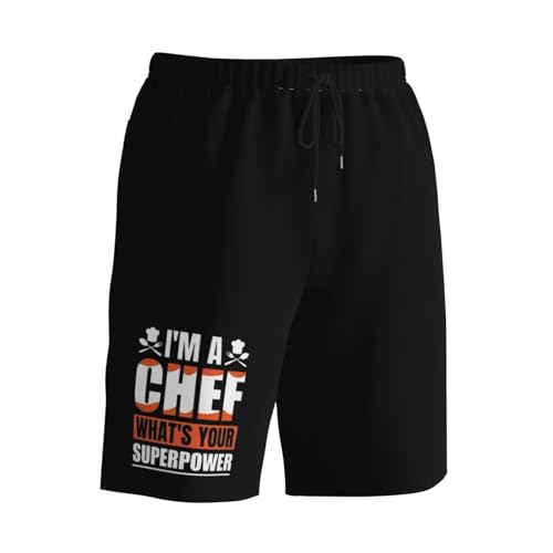 I'm A Chef What's Your Superpower Men's Quick-Dry Board Shorts 7" - Swim Trunks Summer Hawaii Beach2