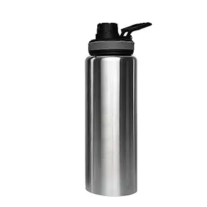 ATEVON 1000ml Vacuum Insulated Stainless Steel Water Bottle, Double Wall Wide Mouth Lids Keeps Beverage Hot or Cold Sweat Proof