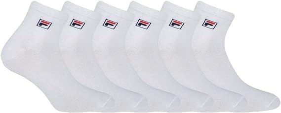 Fila Calze Sportive per Uomo (pacco da 6) (IT, Numero, 35, 38, Regular, Corto, Bianco (Blanc B1 - Bl))