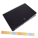 STOBOK 拡張ファイルフォルダー ポケット付き アコーディオン請求書フォルダー 領収書オーガナイザー 書類整理 ラベル対応 省スペース設計 耐久性のあるプラスチック素材