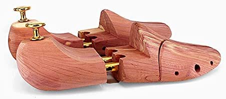 Shaper de chaussures, 2 pièces/lot Embauchoirs pour hommes en bois de cèdre rouge Longueur et largeur réglables Shoe Shaper Outil d'entretien des chaussures Meilleure forme anti-rides Shoe Tree Shoe S
