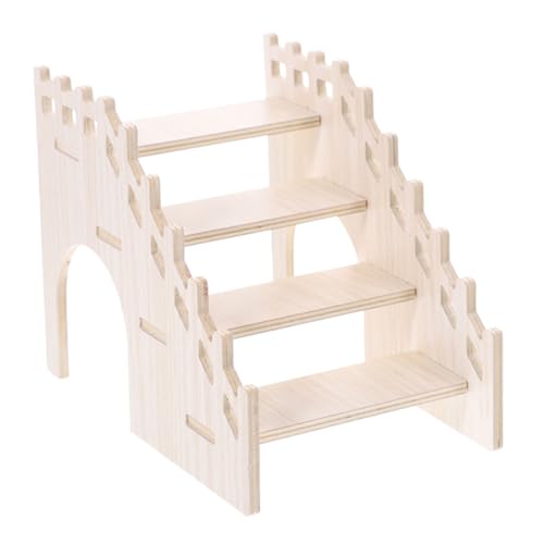 HAPINARY Wooden Hamster Ladder and Hideout Natural Climbing for Small Pets Enhances Activity and Exploration for Hamsters Guinea Pigs and Other Small Animals