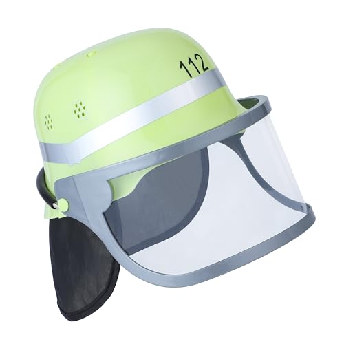 JOYIN Verstellbarer Kinder Feuerwehrhelm mit Klappvisier, Halstuch &...