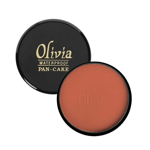Image of Olivia Pan Cake 100% Waterproof 25g | Full Coverage Makeup Base | Smudge-Proof & Sweat-Resistant | Long-Lasting Velvety Finish | Hides Blemishes | For All Skin Types | Tender Orange - 30
