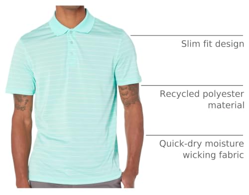 Image of Amazon Essentials Men's Moisture Wicking Golf Polo Shirt, Short Sleeve, Slim-Fit, Quick-Dry, Active Wear