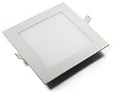 CMC LED Recessed Light, 18W LED Panel Lamp, Square with Driver Fixture Kit, 8-inch Ultra-Thin Non-Dimmable, for Home Office Commercial LED Down Light, LED Ceiling Light (Warm White)