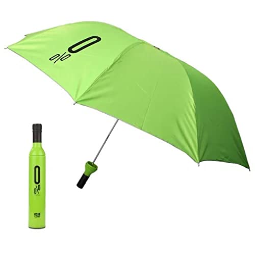 Image of AUGEN Folding Portable Umbrella with Bottle Cover for UV Protection & Rain Umbrella Mini Travel (Green, Pack of 1)