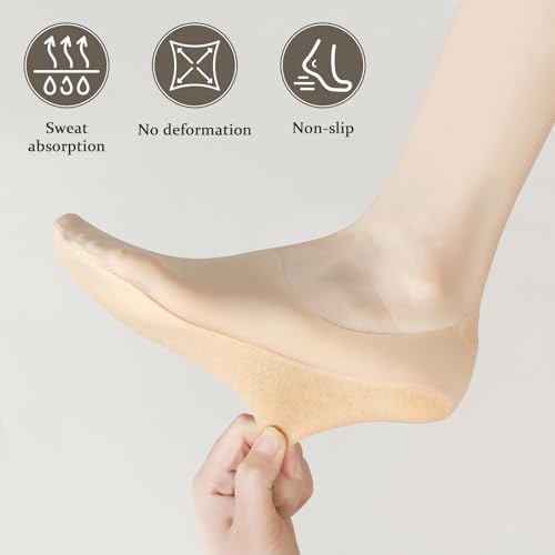 6 Pairs Ice Silk No Show Socks for Women, Invisible Low Cut Liner Breathable Non-Slip Socks for Flats Loafers2
