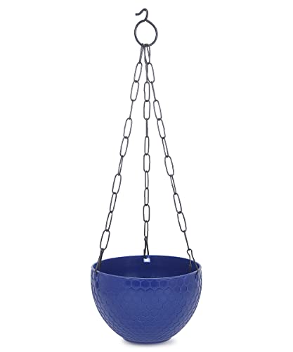JOREN Hanging Flowers Pots with Metal Hanging Chain Hanging Planers for Balcony, Home, Garden Decor Indoor and Outdoor Planting Pots for Plants Multicolour Pack - 6,
