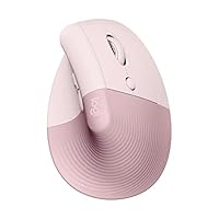Logitech Lift Vertical Ergonomic Wireless Mouse, Rose