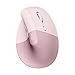 Price comparison product image Logitech Lift Vertical Ergonomic Mouse, Wireless, Bluetooth or Logi Bolt USB receiver, Quiet clicks, 4 buttons, compatible with Windows/macOS/iPadOS, Laptop, PC - Pink