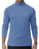 [Hyzhwl] ロングTシャツ メンズ 長袖 タートルネック ハイネックシャツ 厚手 防寒インナートップス 秋 冬 無地 暖かい