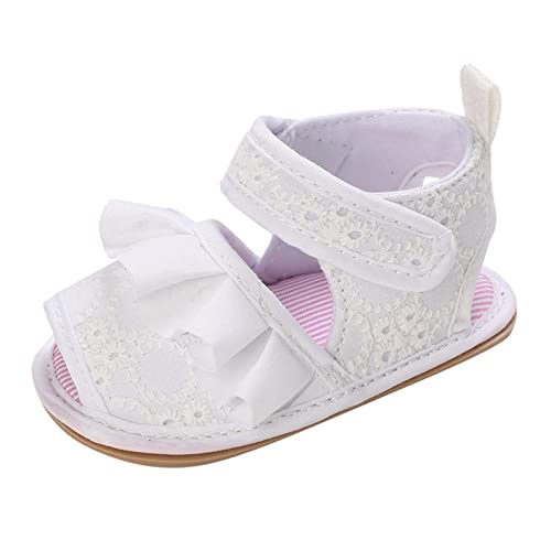 RNTOP Baby Infant Shoes Boy Girl Sandals First Walking Shoes Soft Sole Flat Shoes Premium Summer Walking (White, 5 Infant)