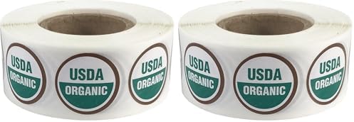 USDA Organic Labels 3/4 Inch Round Circle Dots 500 Adhesive Stickers (Pack of 2) image 4