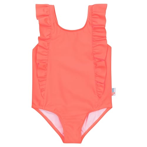 SwimZip Girls' Ruffle One-Piece Swimsuit with UPF 50+ Sun Protection