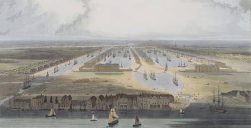Impressions d'art mural West India Trade Docks : finition premium William Daniell