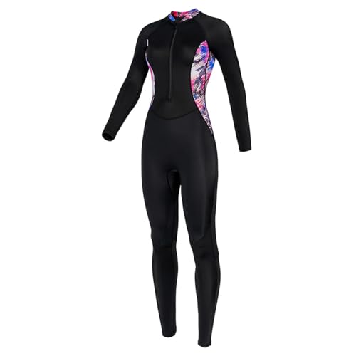 Aomiun Traje De Baño De Manga Larga para Mujer con ProteccióN Solar UPF 50, Traje Neopreno Una Pieza Secado Rápido para Surf Y Snorkel, Baño con (L)